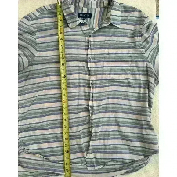 Lanai Men’s Short Sleeve Shirt Size XXL Made In Italy 100% Cotton Excellent Cond - Picture 4 of 8